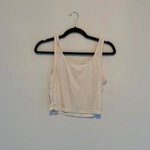 white/cream cropped tank